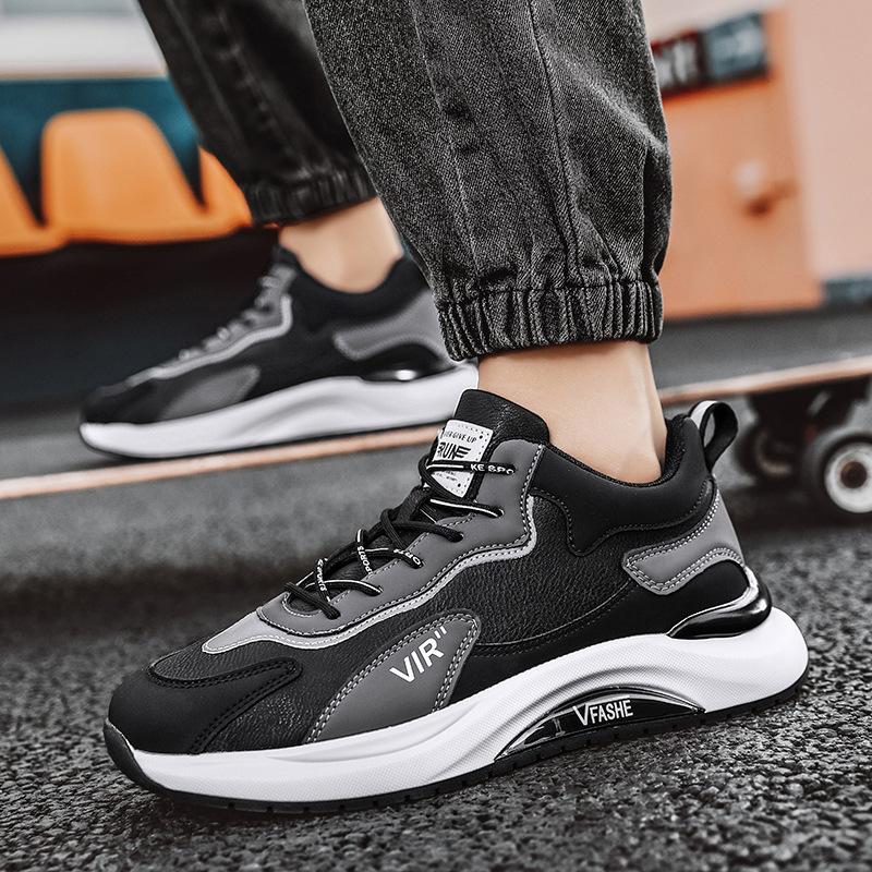 Herbst und Winter Neue Daddy Schuhe Herren Leder Sport Freizeitschuhe Weiche Sohle Modetrend Atmungsaktive Herrenschuhe