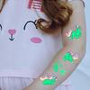 Tatuagem Temporária Impermeável Luminosa com Padrão de Animal de Desenho Animado para Braços