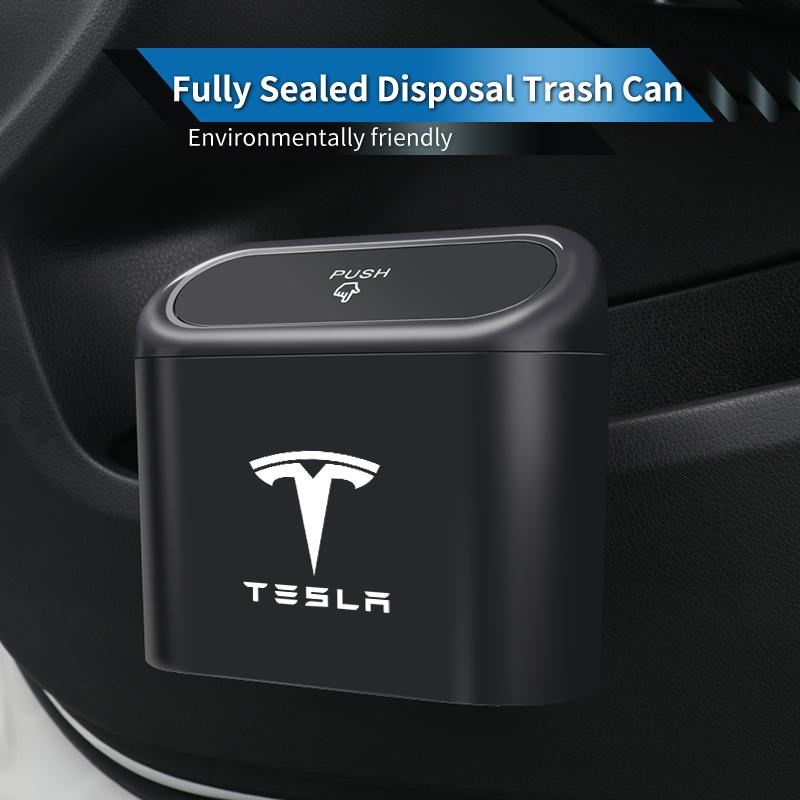 Car Valve Core Trash Can Garbage Bag Storage Case Accessories For Tesla Model 3 Model S Model X Model Y Roadster Bonina