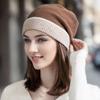 Inverno Cashmere Protezione Orecchie Caldo Cappello Lavorato a Maglia Colore a Contrasto Cappello a Pompon da Donna
