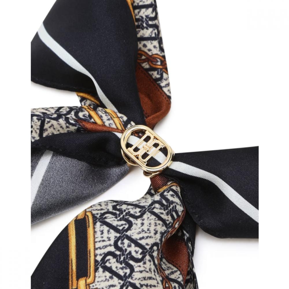 Daks Silk Triangle Scarf   Ring Set Navy Dd Logo Dcsc6f390n2
