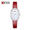 OFNS Luxury Women's Watch: Mother-of-Pearl Dial, Quartz, Diamond Accents, Waterproof, Elegant Office Accessory.
