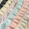 Multi-color Embroidered Cotton Pleated Lace for DIY Collars, Kids' Clothing, Bags, Curtains, Skirts, and Home Accessories.