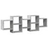 Wall Shelf Concrete Grey 129 x 18 x 42 cm Wood Based Material