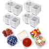 10/20/30PCS Double Compartment Condiment Container With Lids - Reusable Snack Pack Containers for Take-out Sauces