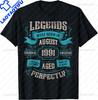 Decorazioni Vintage per il 35° Compleanno Maglietta Vintage 1991 35 Anni Maglietta Vintage Personalizzabile Individualità Abbigliamento Uomo