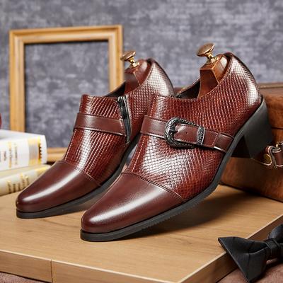 Mocassins Homme Homme Cubain Décontracté Talon Haut Marque Bout Pointu Chaussures en Cuir Chaussures Sociales Tailles 39-46 Chaussures Homme