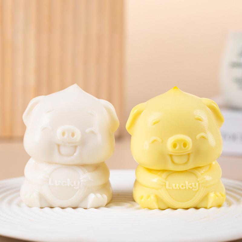 Lucky Pig Milk Pudding Silicone Mold Custard Mold Cute Cartoon Jelly Cake Cake Mold Cake Decoration Baking Bakery Tool