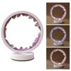 Led Crystal Lamp Room Decoration Natural Gemstone Amethyst Healing Stone Home Decoration Round Lamp
