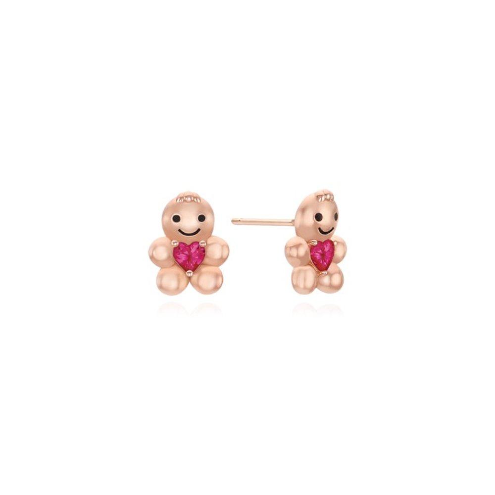 [Silver925] Gingerbread Earrings Red