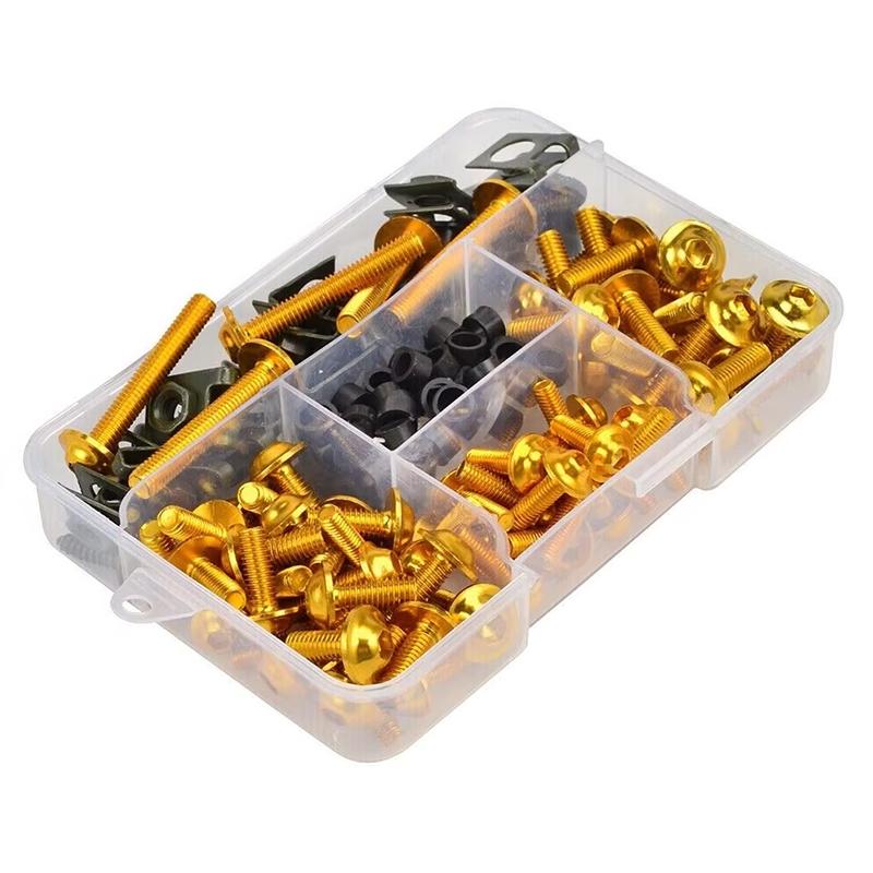223ks Kompletní sada šroubů a klipů pro kapotáže Šrouby Matice Sada Pasuje Na YZFR1/R3/R6 R25 FZ1/6/8 MT NMAX TMAX XMAX XJR FJR
