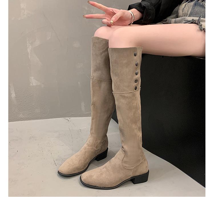 

Thick heel thin retro boots women s shoes 2025 new autumn and winter tall stacking boots western cowboy boots 35