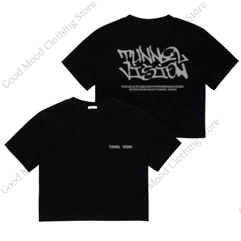Summer Cotton T Shirt TUNNEL VISION World Tour Yeji Ryujin Chaeryeong Yuna Lia Same Tshirt Kpop Unisex Women Short Sleeve Tee Tops