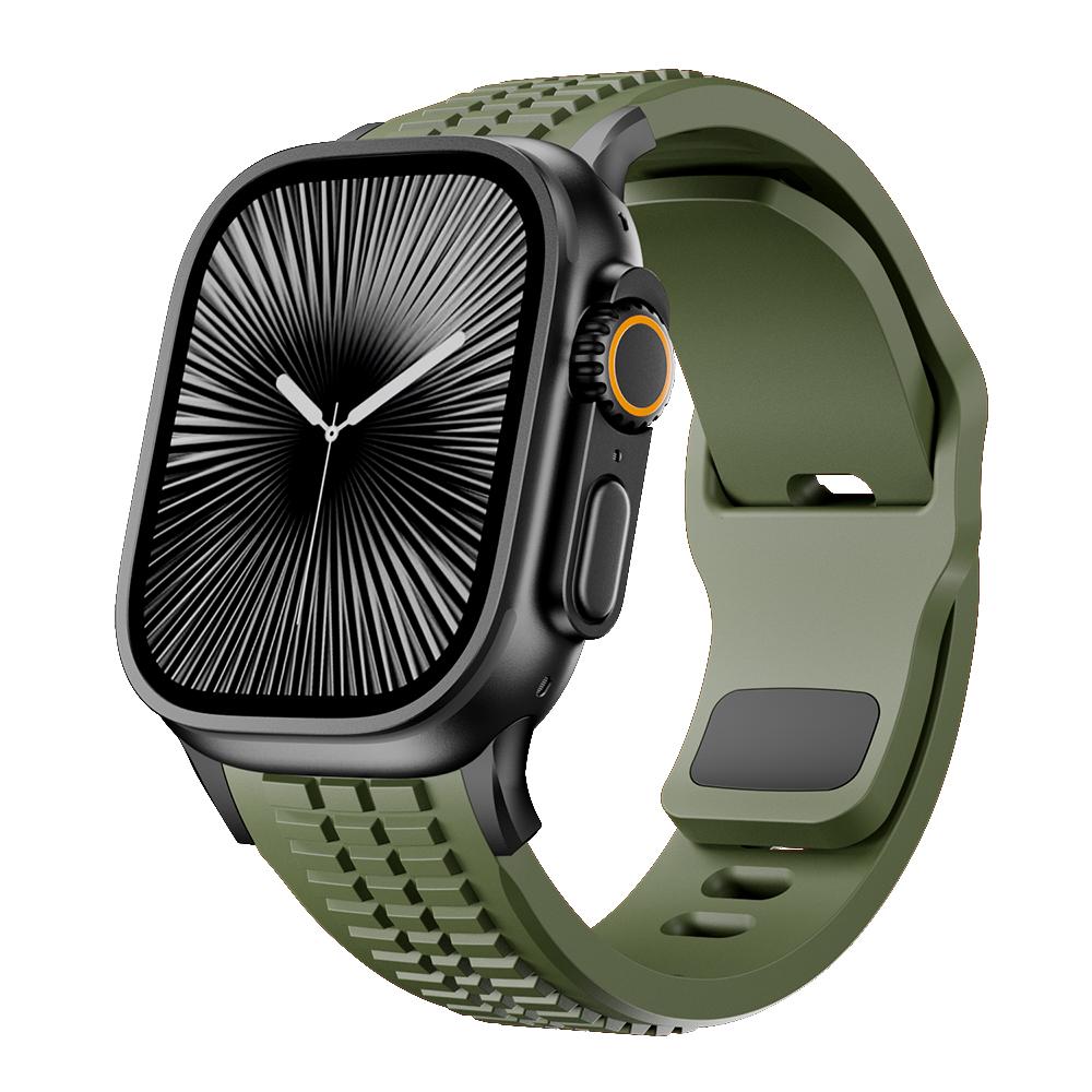Luxury Silicone Band For Apple Watch Ultra 3 49mm Series 11 10 46mm Sports Bracelet For iWatch 9 8 7 6 SE 45mm 44mm Strap Correa