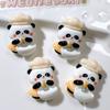 10Pcs New Cute Resin Mini Chef Panda Series Flat Back Manicure Parts Embellishments For Hair Bows Accessories
