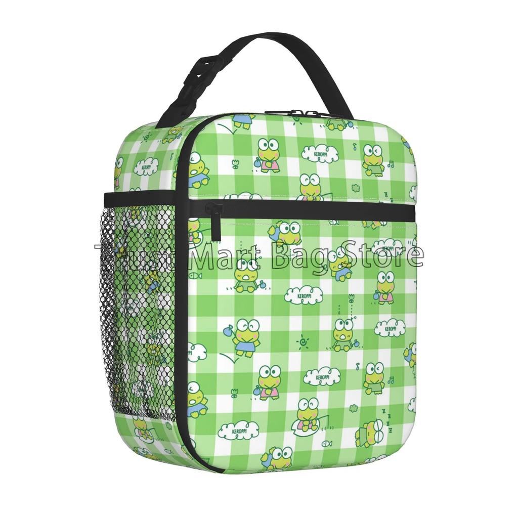 Cute Frog Lunch Bag for Women Boys Girls Portable Lunch Box Reusable Cooler Tote Bag for Office Work School Picnic Beach Travel