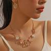 Geometric Necklace Bracelet Earrings Vintage Square Bracelet Vintage Colored Necklace  Party