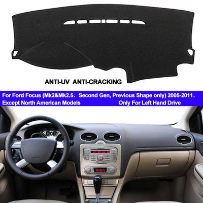 Cubierta para salpicadero de coche, alfombrilla antisol para Ford Focus 2 MK2 2005 2006 2007 2008 2009 2010 2011