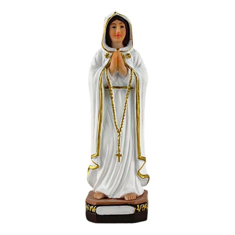 Sacred Mother Marys With Child Statue Resin Catholic Figurine Light Design For Christian Faithful Collectors Family