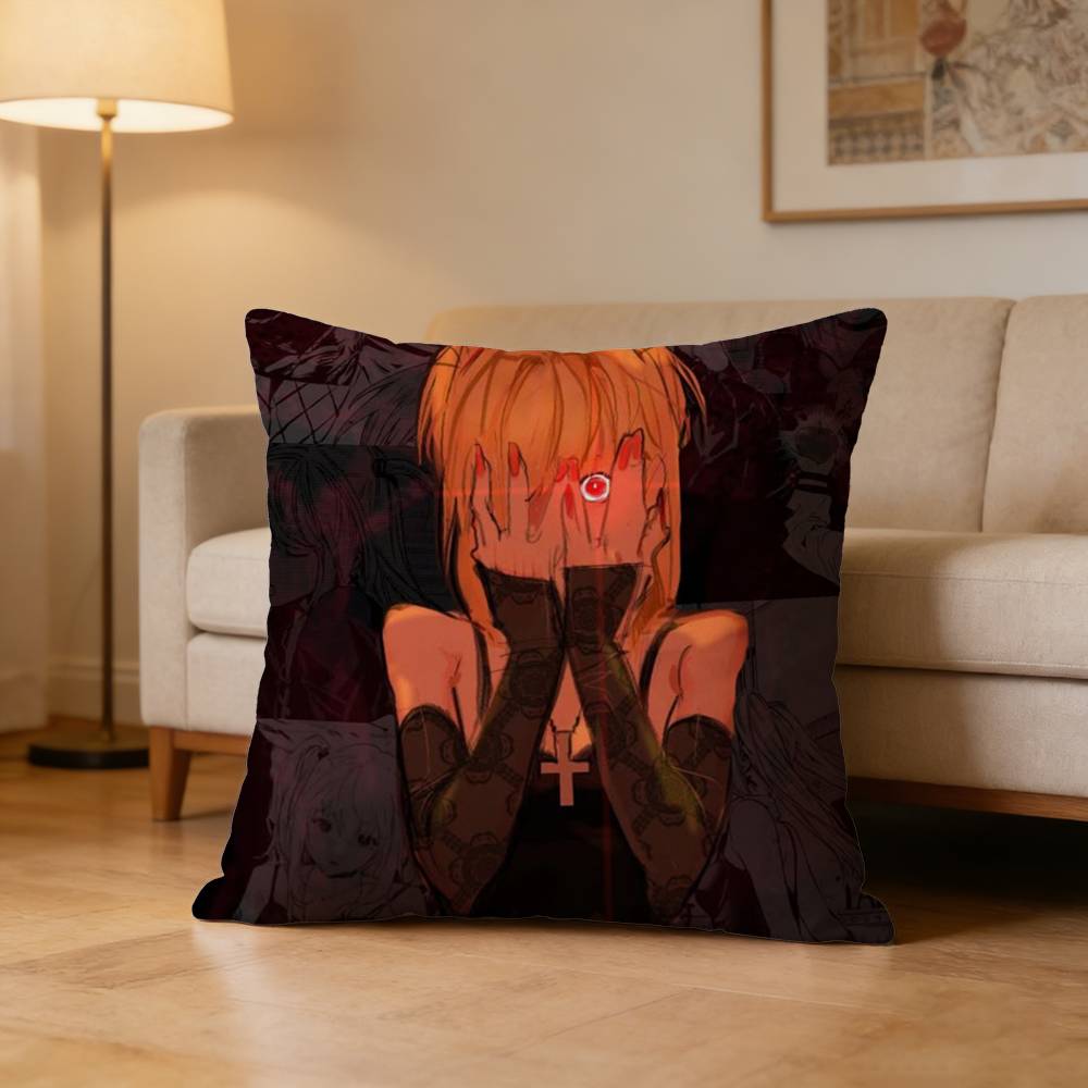 Classic Anime DDeath Note Pillow Case for Sofa Living Room Home Office Decor Protective Cover