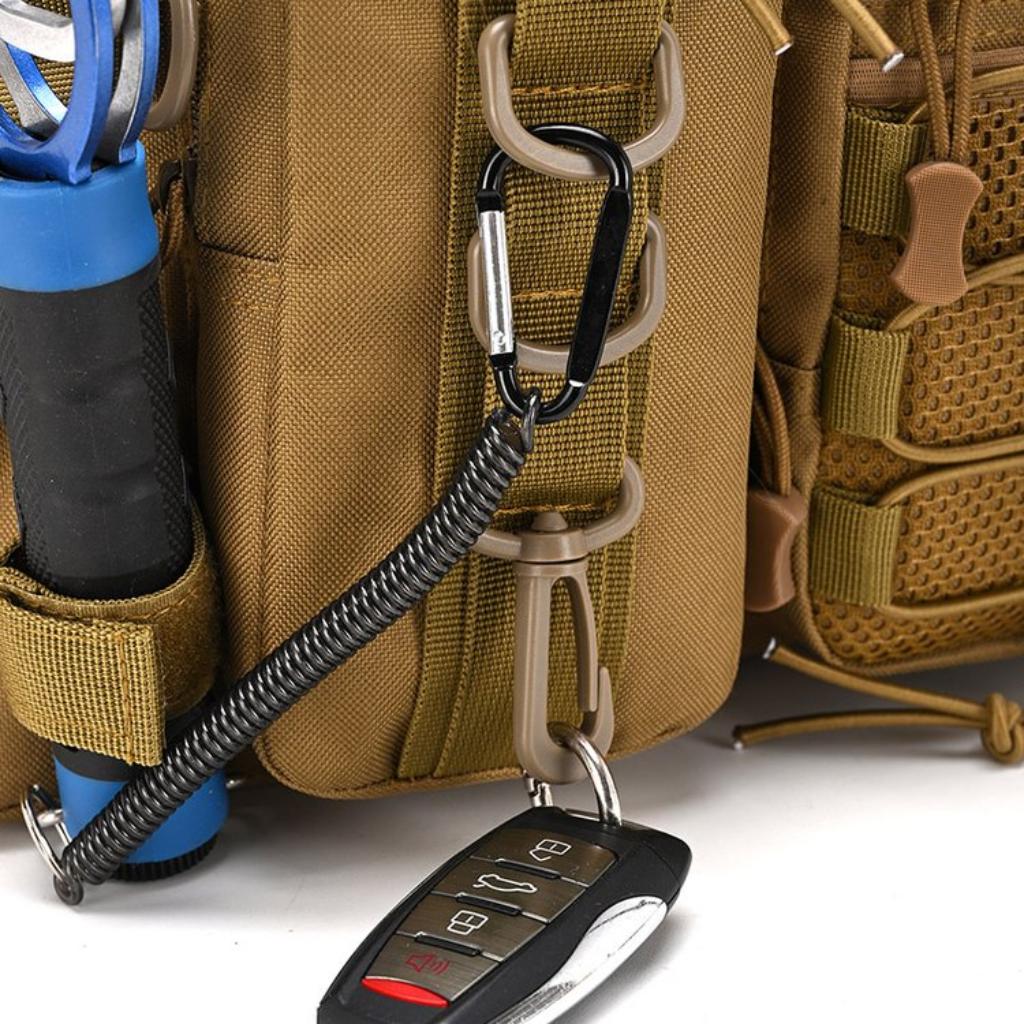 Crossbody Bag Unisex Nylon Multi Pocket Adjustable Strap Outdoor Fishing Travel