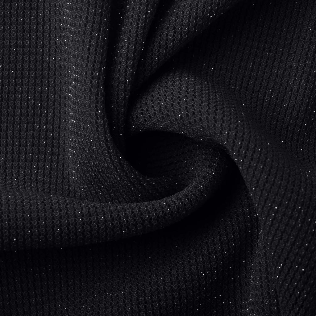 Ladies' Loose Casual Fashionable Knitted Patchwork Sequin Multi-layer Loose Top