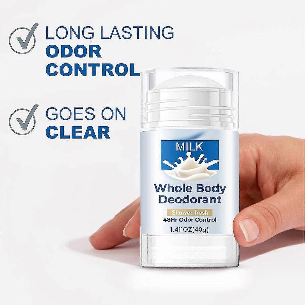 Milk Whole Body Deodorant, Aluminum-Free Deodorant for Men & Women, Refreshing, 48Hr Long Lasting Odor Control, Reduce Underarm Odor