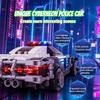Cyberpunk Series Assembled Patrol Police Car Model Ornaments Assembled Toys Entry-Level Cool Construction Block Car
