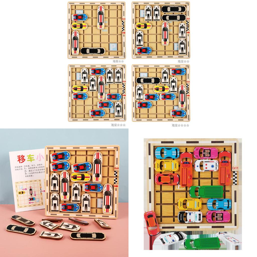 Wooden Car Parking Puzzle Toy For Kids Development And Parent Child Game