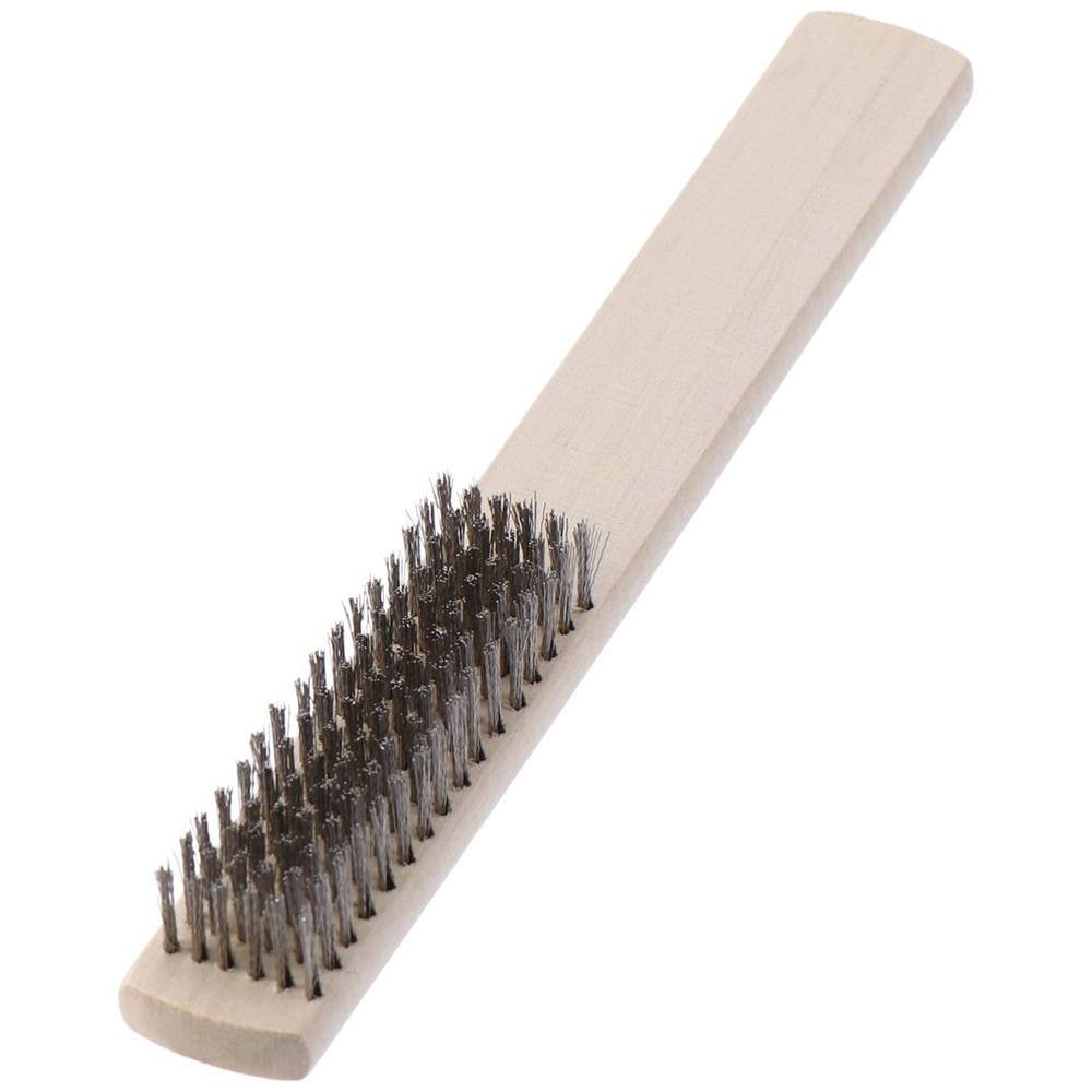 Wooden Handle Brush Stainless Steel Wire Brush Bodhi Cleaning   Clean