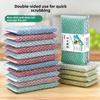Double-sided Colored Scouring Pad, Thickened Dishwashing Cloth, Pot Scrubbing, Non-stick Oil, Kitchen Cleaning Towel, Stain Removal Sponge