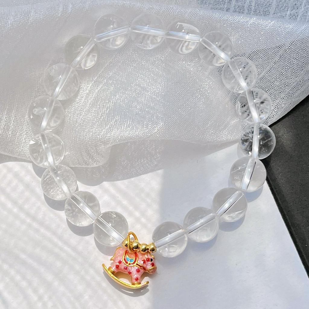 10mm Natuurlijk Wit Kristal Ontwerp Armband Armband