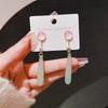 2025 New Classic Elegant Light Green Water Drop Resin Pendant Earrings for Women Girl Jewelry Accessories Gift Wholesale