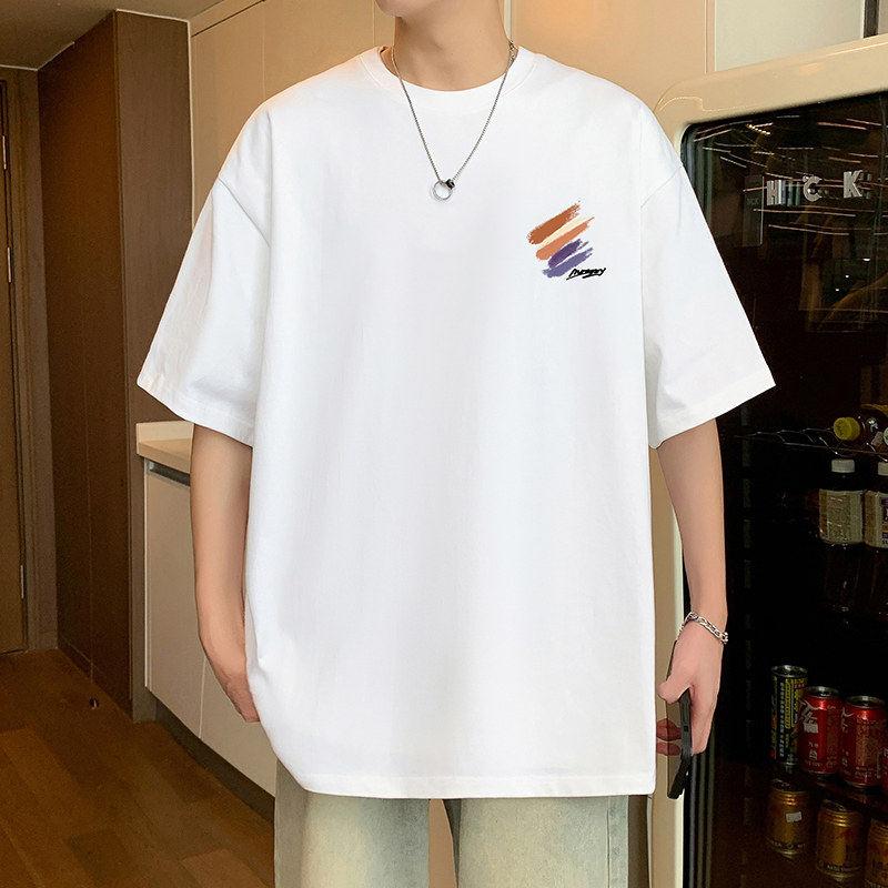 Shortsleeved Tshirt for UnisexNew Summer StyleLarge SizeLoose FitUnisexs HalfSleeve Pure Cotton Simple Sports Shirt Breathable