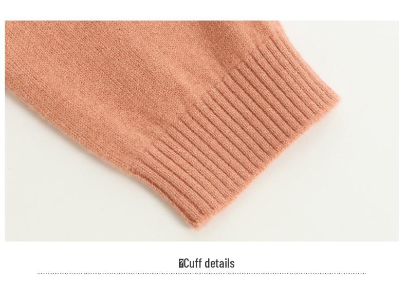 Women's 100% Wool V-Neck Cardigan - Spring/Autumn 2025, Long Sleeve, Petite, Lightweight Sweater