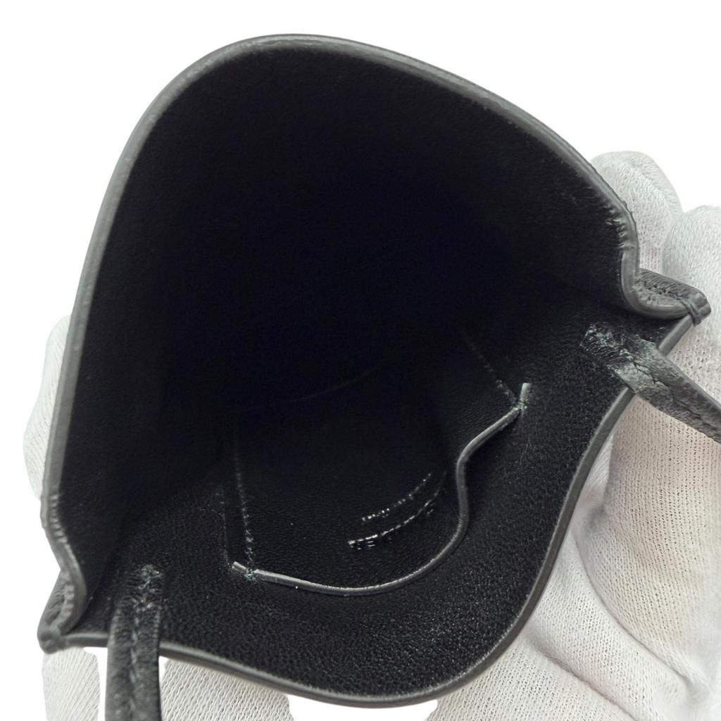 Great JIL SANDER Mobile case GIRO PHONE CASE black leather Women Used