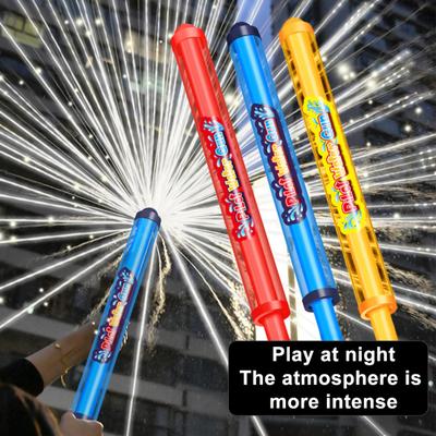 Water Shooter Sparklers Effect High Pressure Water Spray Toy for Kids Pulling Tube Design Water Fight Toy Fun Water Play Toy