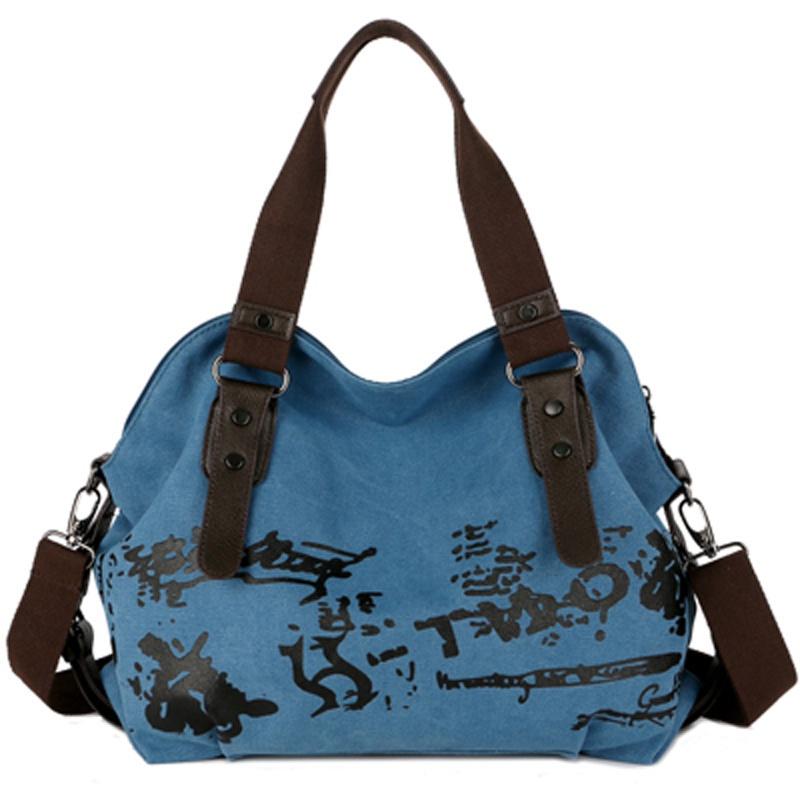 Premium Floral Canvas Student Messenger Shoulder Bag Ideal For Every Stylish Girl