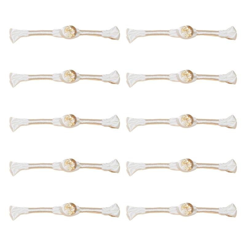 10Pcs Button Cheongsam Knot Button Fasteners Chinese Closures Buttons for Chinese Cloaks Dress Sewing Craft Project