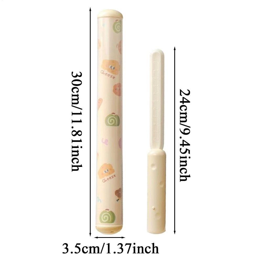 2 in 1 Pastry Roller Cartoon Dough Bake Roller Multifunctional Rolling Pin  Kitchen Use