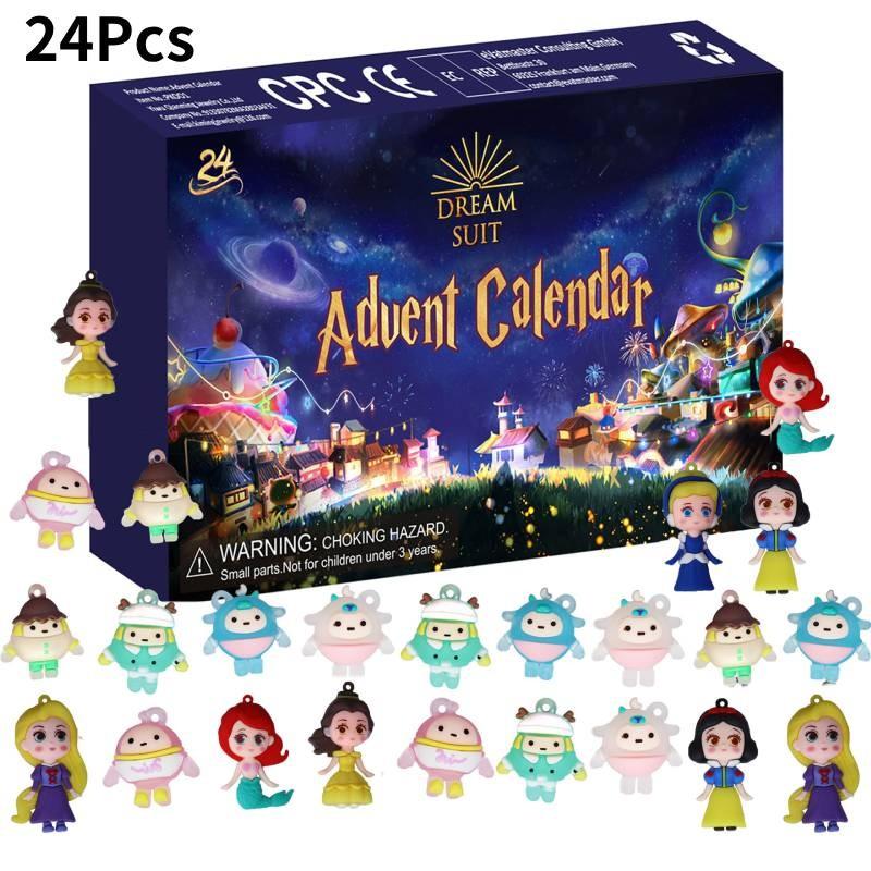24 Digital Christmas Countdown Blind Box Fantasy Fluorescent Toy Children Gifts
