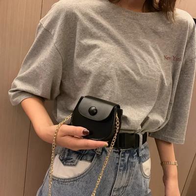 Neue Mini-Schultertasche für Damen Mode Einfarbige Kette Crossbody-Tasche Kleine Tasche zur Aufbewahrung von Kopfhörern Lippenstift Handtaschen
