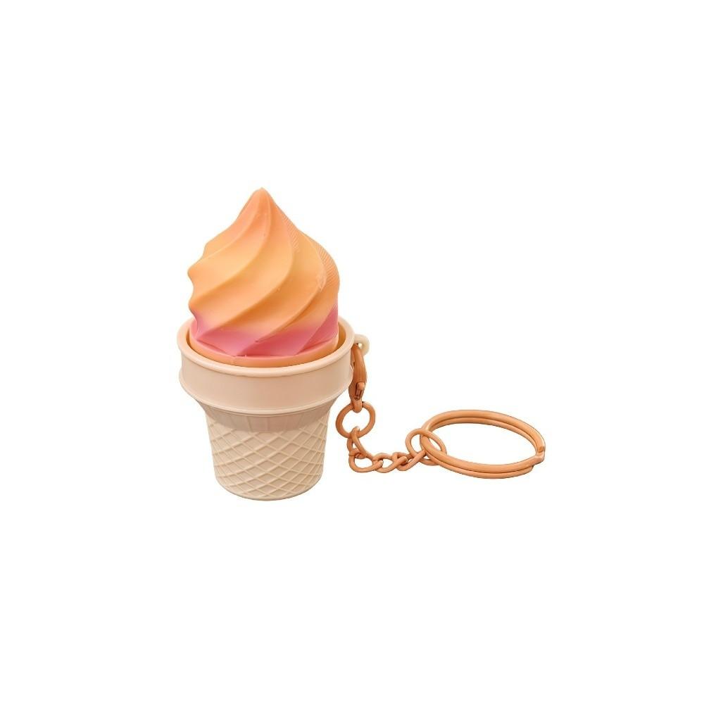 Mini Figurine Fidget Keychain Simulation Ice Cream Clicker Button Decompression Toy Tactile Toy