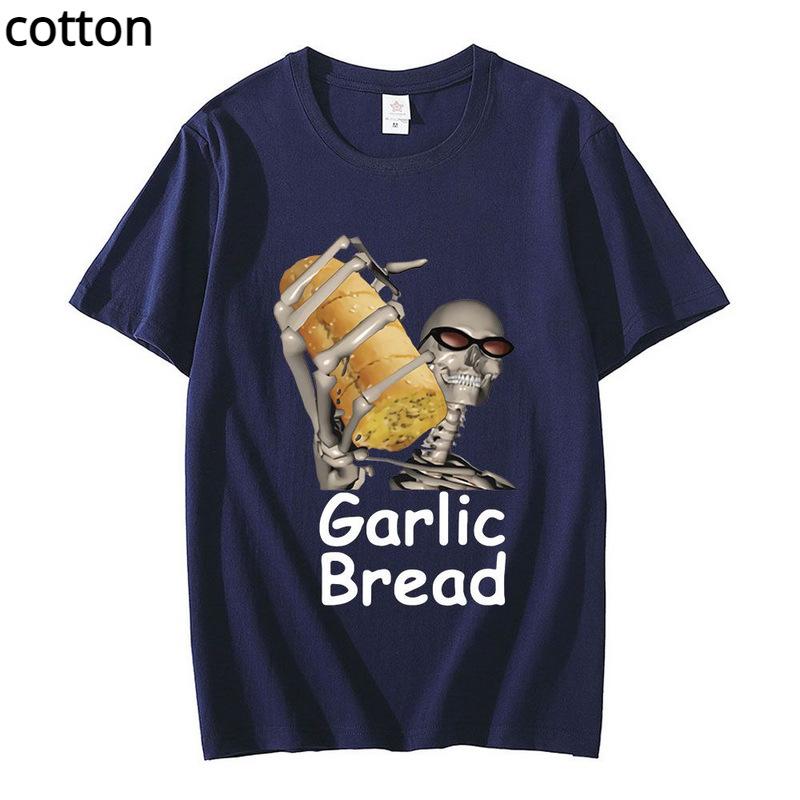Vitlöksbröd Herr T-shirt Grafisk Vintage Bomulls T-shirt Herr- Och Dam Kortärmad Trend
