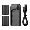 NP-FV5 Battery Charger with LED Indicator Light 2pcs NP-FV5 PLUS Batteries 3.7V 1000mAh with USB Charging Cable