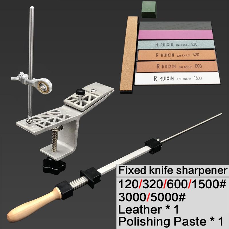 GT2001 Fixed Knife Sharpener Professional Angle Sharpeners DIY Woodwork Grinding System Diamond Grit 120-10000# With Polishing