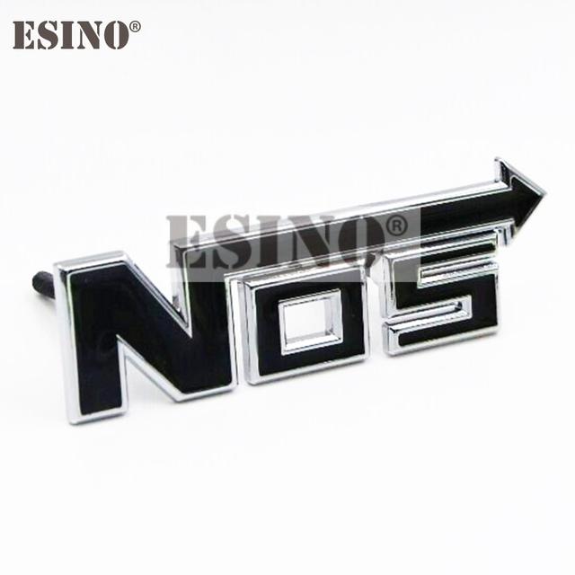 Car Styling Universal 3D Metal Chrome Zinc Alloy Emblem NOS Nitrogen Car Body Badge Sticker Decal Auto Accessory