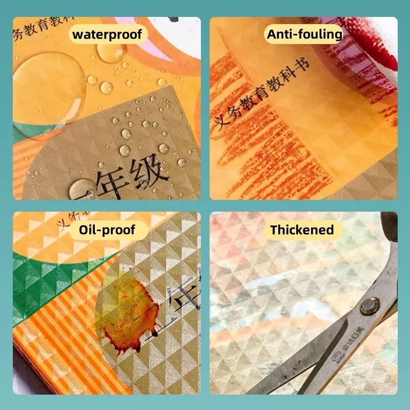 10Packs Transparent Self Adhesive Book Cover for School Student Textbook Skin Sleeve Waterproof Plastic Book Wrapping Supplies