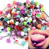 20/50/100Pcs Tongue Bars Surgical Steel Barbell Rings Ball Body Piercing Jewelry