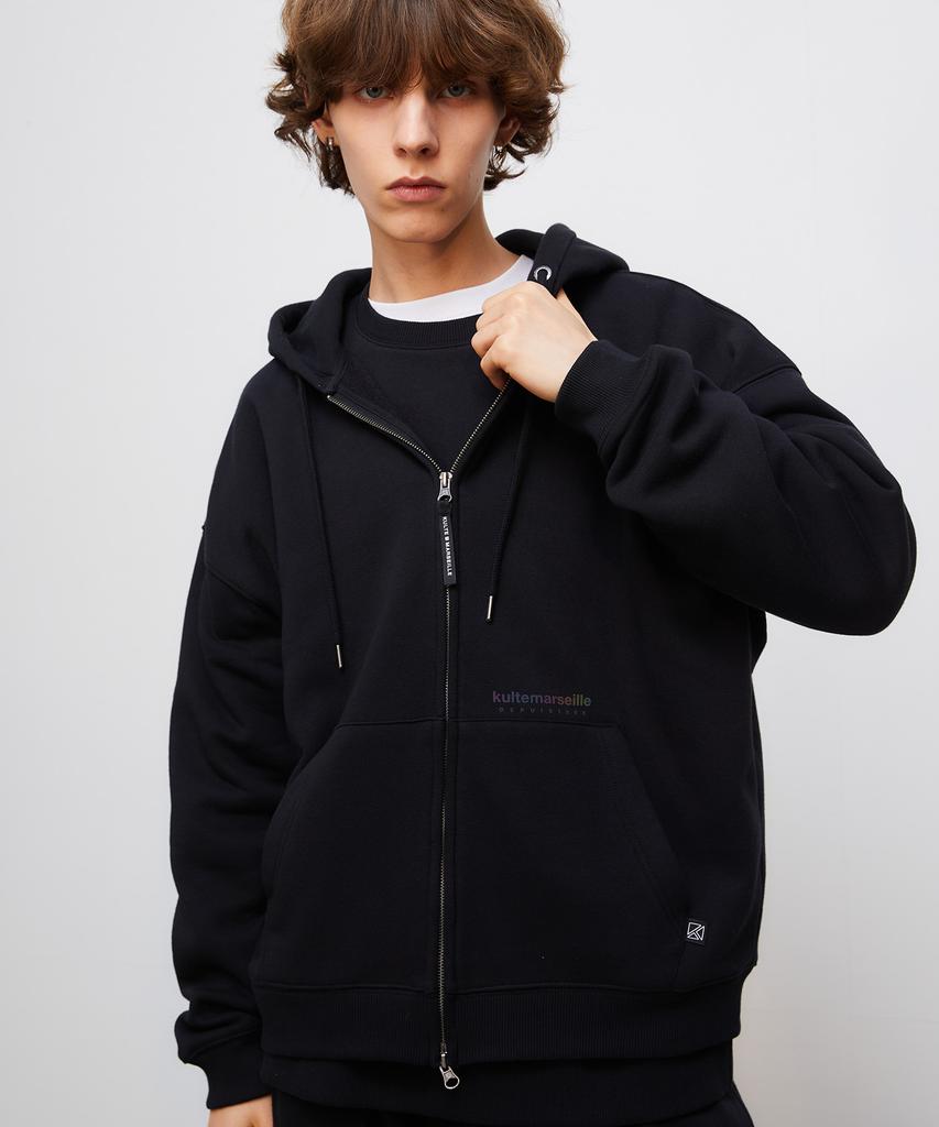 Kulte Aurora Reflective Zip-Up Hoodie Black